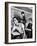 Beard Started on Teenage High School Student as Others Work on Lessons at blackboard and desk-Alfred Eisenstaedt-Framed Photographic Print