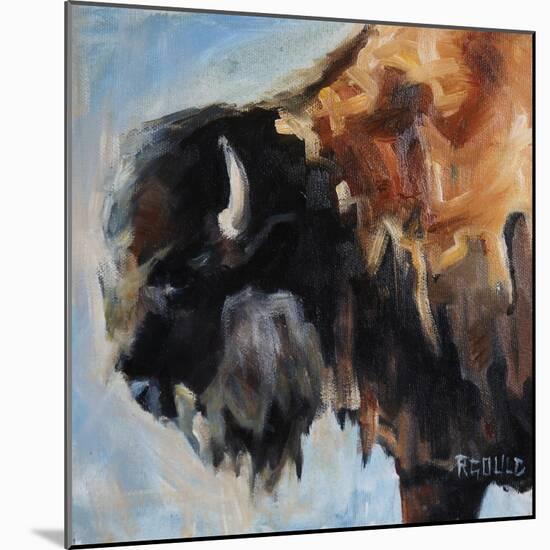 Bearded Buffalo-Renee Gould-Mounted Giclee Print