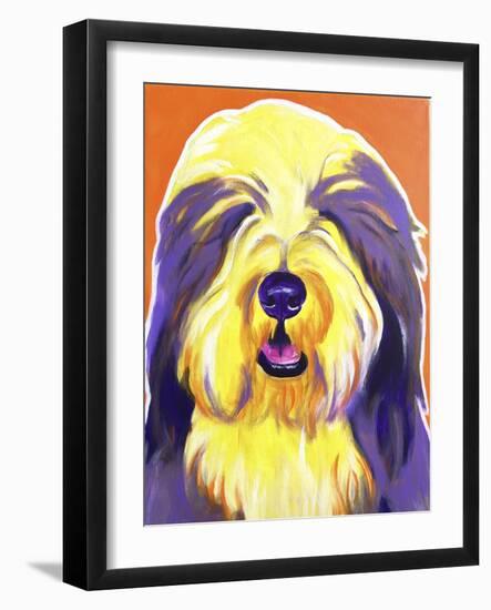 Bearded Collie - Banana-Dawgart-Framed Giclee Print