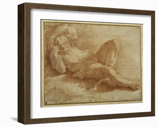 Bearded Figure, Sleeping-Parmigianino-Framed Giclee Print