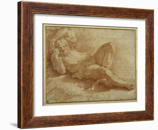 Bearded Figure, Sleeping-Parmigianino-Framed Giclee Print