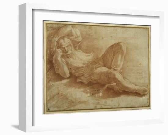 Bearded Figure, Sleeping-Parmigianino-Framed Giclee Print