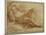 Bearded Figure, Sleeping-Parmigianino-Mounted Giclee Print