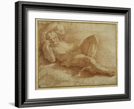 Bearded Figure, Sleeping-Parmigianino-Framed Giclee Print
