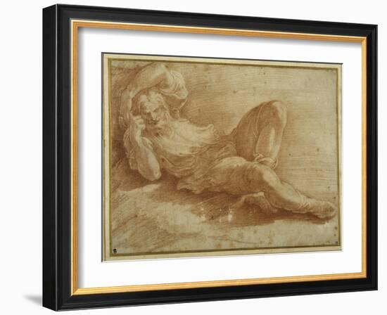 Bearded Figure, Sleeping-Parmigianino-Framed Giclee Print