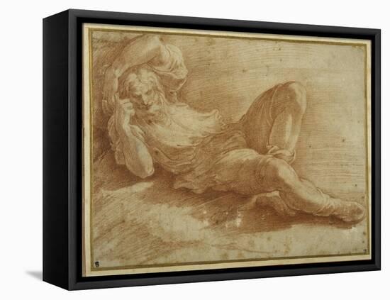 Bearded Figure, Sleeping-Parmigianino-Framed Premier Image Canvas