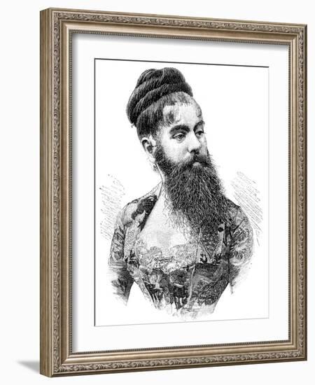 Bearded Lady, 19th Century-Science Photo Library-Framed Photographic Print