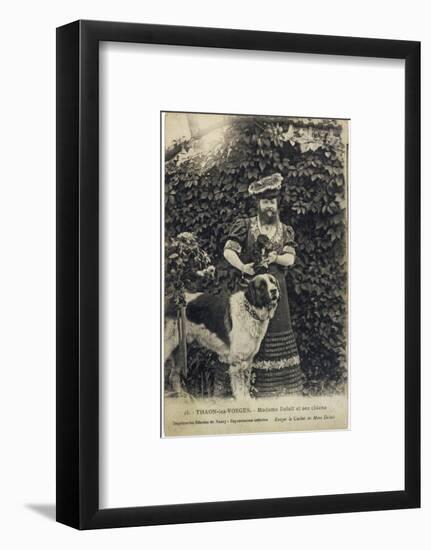 Bearded Lady and Dog-null-Framed Photographic Print