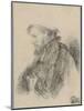 Bearded Man, Half Length, in Profile to the Left-Rembrandt van Rijn-Mounted Giclee Print