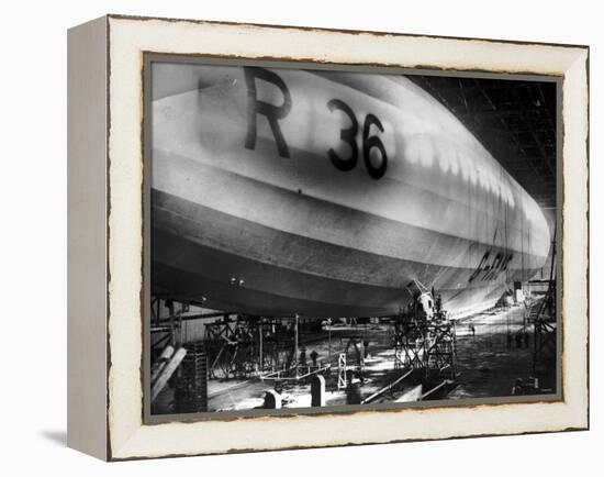 Beardmore R36 Airship G-Faaf Moored Inside It's Giant Hangar, 1924-null-Framed Premier Image Canvas