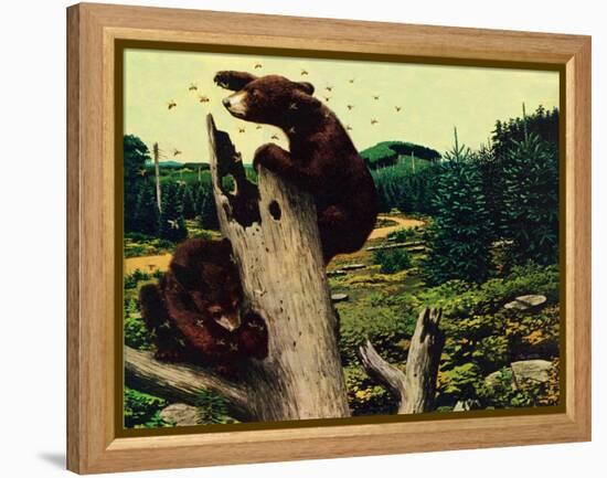 Bears and Honey-Stan Galli-Framed Premier Image Canvas