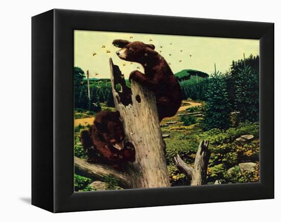 Bears and Honey-Stan Galli-Framed Premier Image Canvas