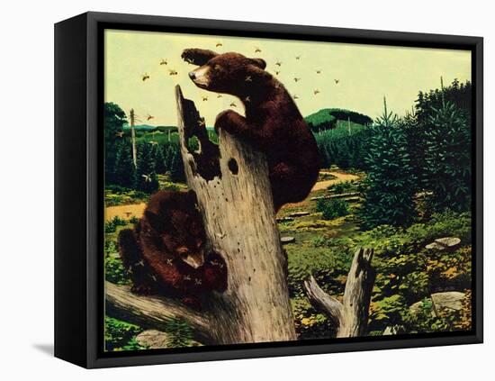 Bears and Honey-Stan Galli-Framed Premier Image Canvas