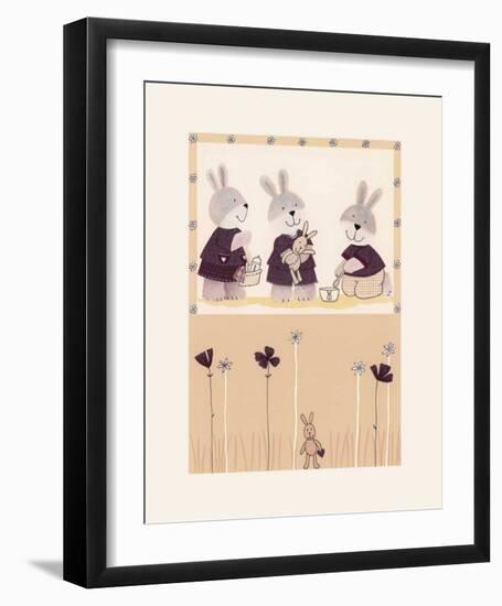 Bears and Rabbits II-null-Framed Art Print