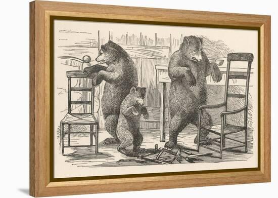 Bears Find the Chairs-null-Framed Premier Image Canvas