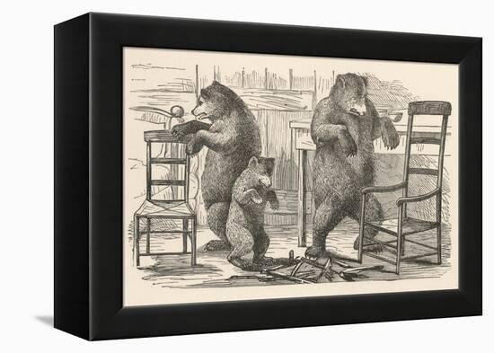 Bears Find the Chairs-null-Framed Premier Image Canvas