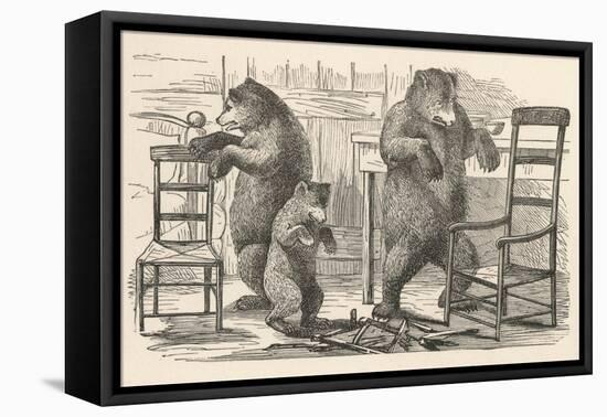 Bears Find the Chairs-null-Framed Premier Image Canvas