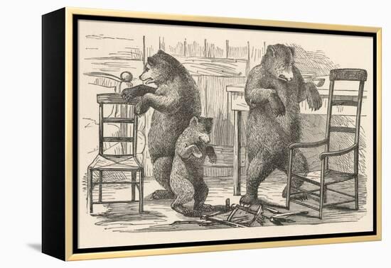 Bears Find the Chairs-null-Framed Premier Image Canvas