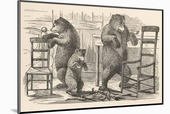 Bears Find the Chairs-null-Mounted Photographic Print