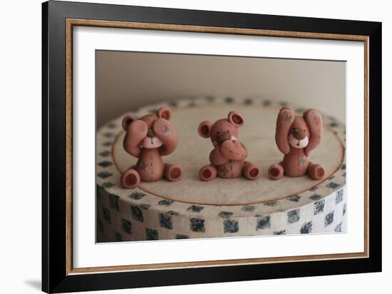 Bears Hear See Speak-null-Framed Photographic Print