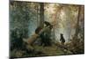 Bears in the Forest Morning-Ivan Ivanovitch Shishkin-Mounted Art Print
