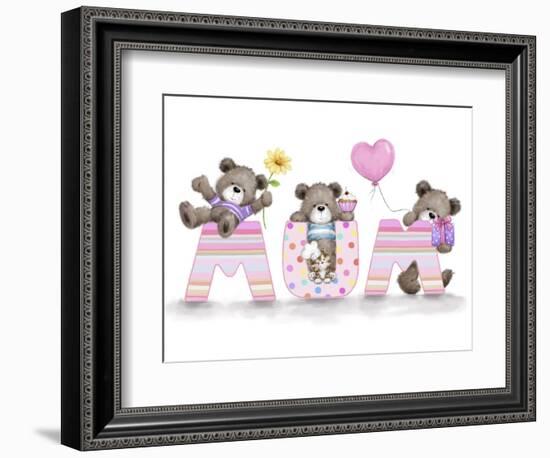 Bears with Letter MUM-MAKIKO-Framed Giclee Print