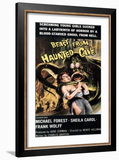 Beast From Haunted Cave, Sheila Carol, 1959-null-Framed Art Print