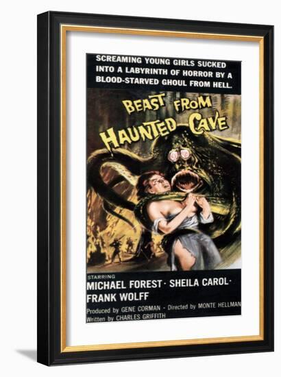 Beast From Haunted Cave, Sheila Carol, 1959-null-Framed Art Print
