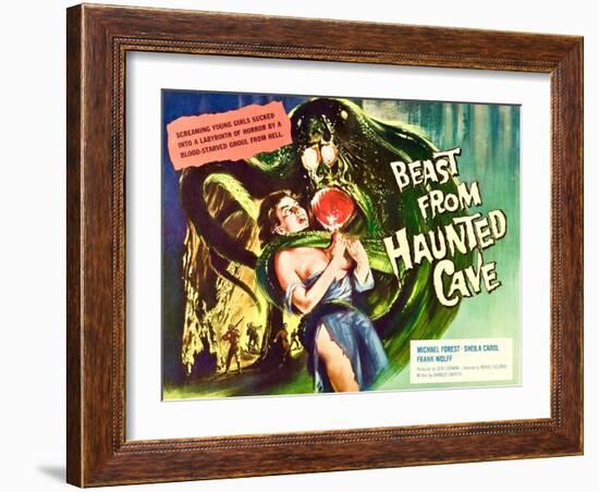 Beast From Haunted Cave, Sheila Carol, (Lobbycard), 1960-null-Framed Art Print