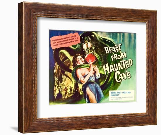 Beast From Haunted Cave, Sheila Carol, (Lobbycard), 1960-null-Framed Art Print