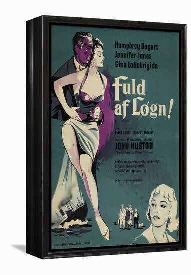 Beat the Devil, Danish Movie Poster, 1953-null-Framed Stretched Canvas