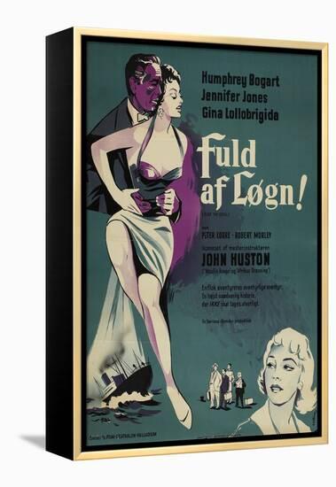 Beat the Devil, Danish Movie Poster, 1953-null-Framed Stretched Canvas