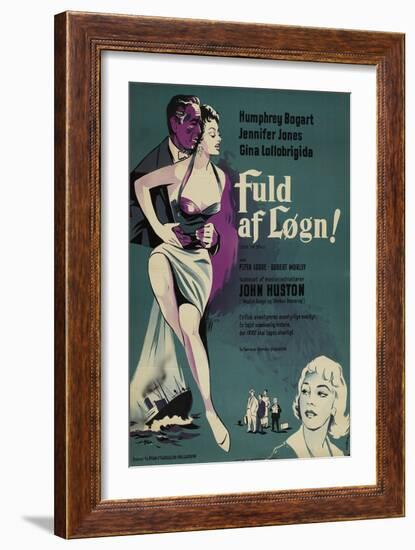 Beat the Devil, Danish Movie Poster, 1953-null-Framed Art Print