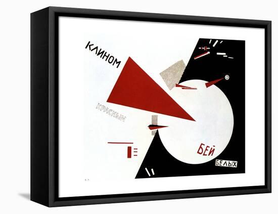 Beat the Whites with the Red Wedge, 1920-Lazar Markovich Lissitzky-Framed Premier Image Canvas