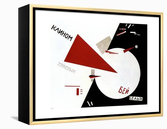 Beat the Whites with the Red Wedge, 1920-Lazar Markovich Lissitzky-Framed Premier Image Canvas