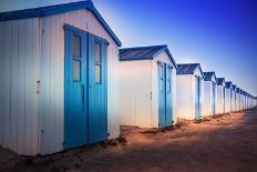 Netherlands, Holland, on the West Frisian Island of Texel, North Holland, Huts on the Beach-Beate Margraf-Framed Photographic Print