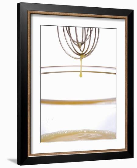 Beaten Egg Dripping from a Whisk-Alain Caste-Framed Photographic Print