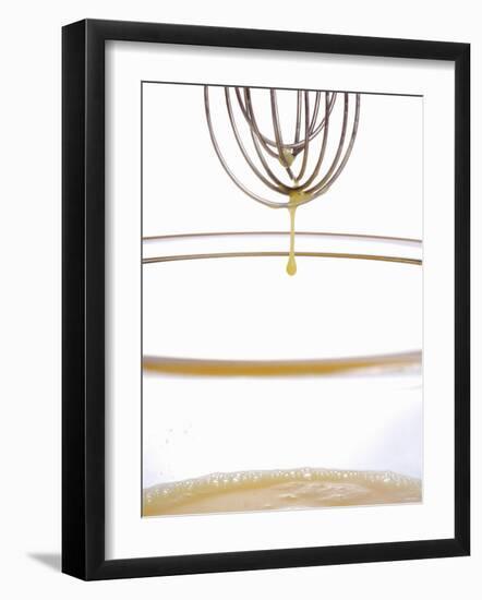 Beaten Egg Dripping from a Whisk-Alain Caste-Framed Photographic Print