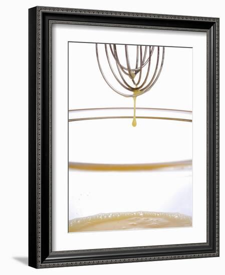 Beaten Egg Dripping from a Whisk-Alain Caste-Framed Photographic Print