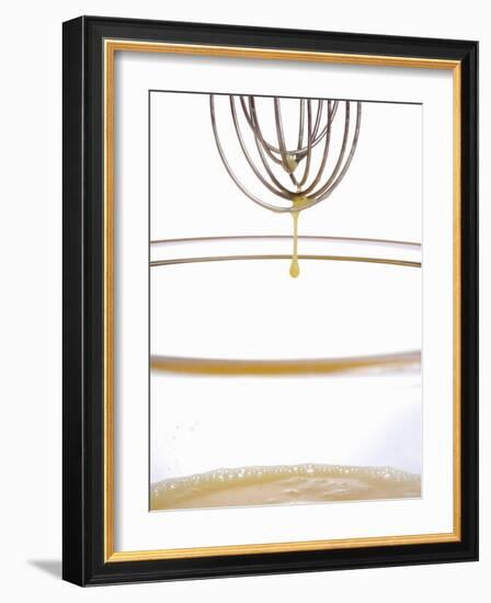 Beaten Egg Dripping from a Whisk-Alain Caste-Framed Photographic Print