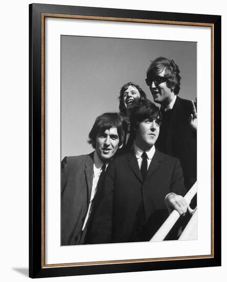 Beatles' Arrive at Airport on 2nd Us Tour-Bill Ray-Framed Premium Photographic Print