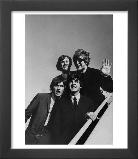 Beatles' Arriving at Los Angeles Airport on 2nd Us Tour-Bill Ray-Framed Art Print