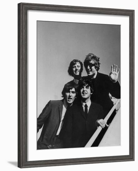 Beatles' Arriving at Los Angeles Airport on 2nd Us Tour-Bill Ray-Framed Premium Photographic Print