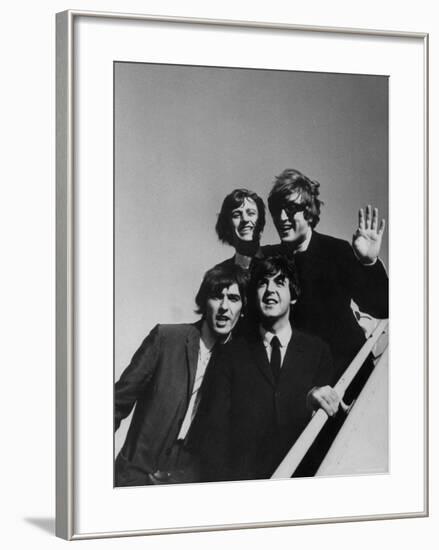 Beatles' Arriving at Los Angeles Airport on 2nd Us Tour-Bill Ray-Framed Premium Photographic Print