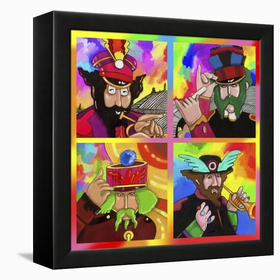 Beatles Sgt Peppers Yellow Sub-Howie Green-Framed Premier Image Canvas