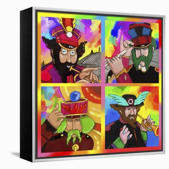 Beatles Sgt Peppers Yellow Sub-Howie Green-Framed Premier Image Canvas