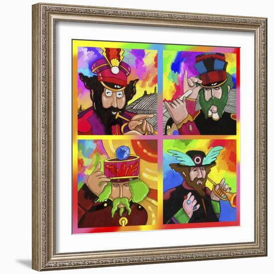 Beatles Sgt Peppers Yellow Sub-Howie Green-Framed Giclee Print