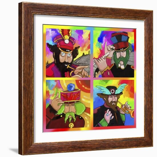 Beatles Sgt Peppers Yellow Sub-Howie Green-Framed Giclee Print