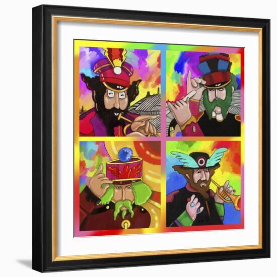 Beatles Sgt Peppers Yellow Sub-Howie Green-Framed Giclee Print