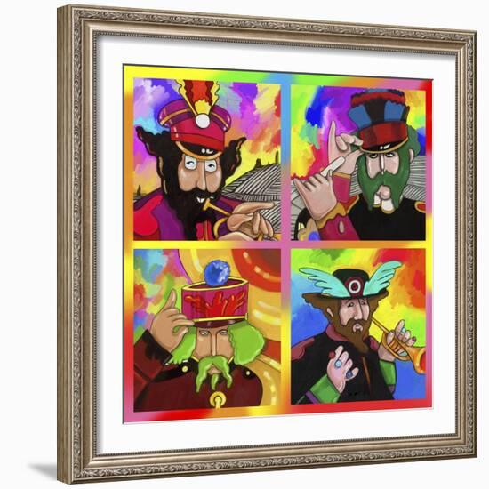 Beatles Sgt Peppers Yellow Sub-Howie Green-Framed Premium Giclee Print